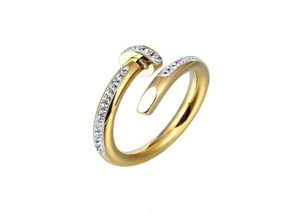 New high quality designer designed titanium ring fashion jewelry male and female couples ring modern style band81597625079898