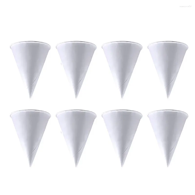 Disposable Cups Straws 500 Pcs Paper Party Supplies Ice Cream Water Cooler White Office