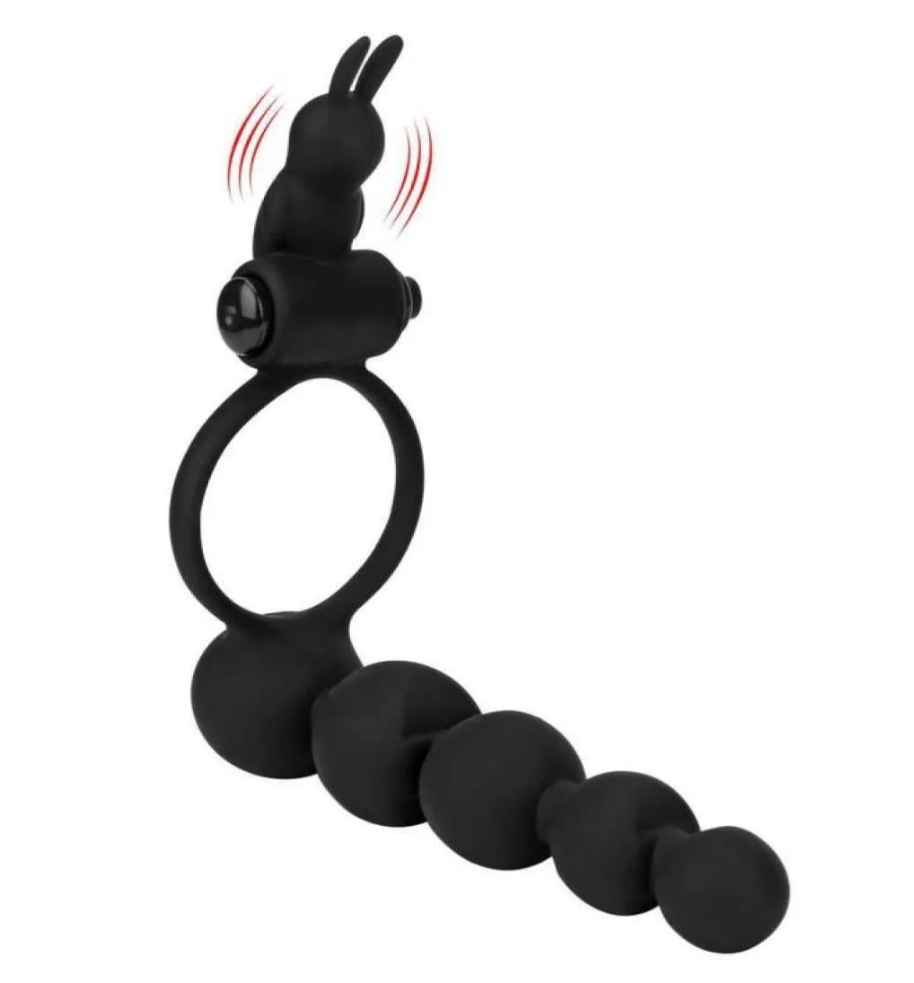 Massageartikel Upgrade Penis Vibrierender Ring Sexspielzeug für Paare Gspot Vibrator Butt Plug Double Penetration Strapon Dildo Anal Bea5525366