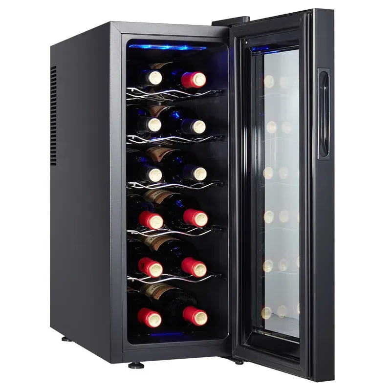 2024 Nuovo 12 Bastoni Termostatico Casa Cantina per Vini Elettronica Armadietto per Vini Frigorifero Vino Professionale di Raffreddamento Sigaro Humidor Cabinet