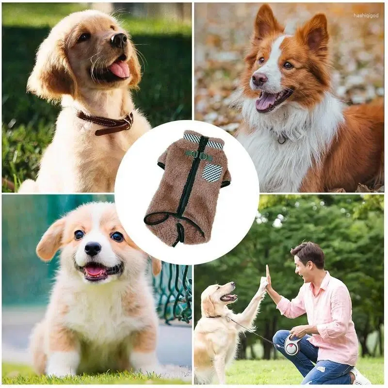 Hondenkleding Jas Huisdier Zachte Comfortabele Warme Kleding Puppy Fleece Jas Koraal Fluweel Kat Vest Voor Binnen Buiten Winterbenodigdheden