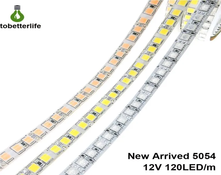 SMD 5054 5050 IP65 IP67 RGB 12V Waterproof Nonwaterproof Led flexible strips light 600 Leds 5M double side high quality9126402