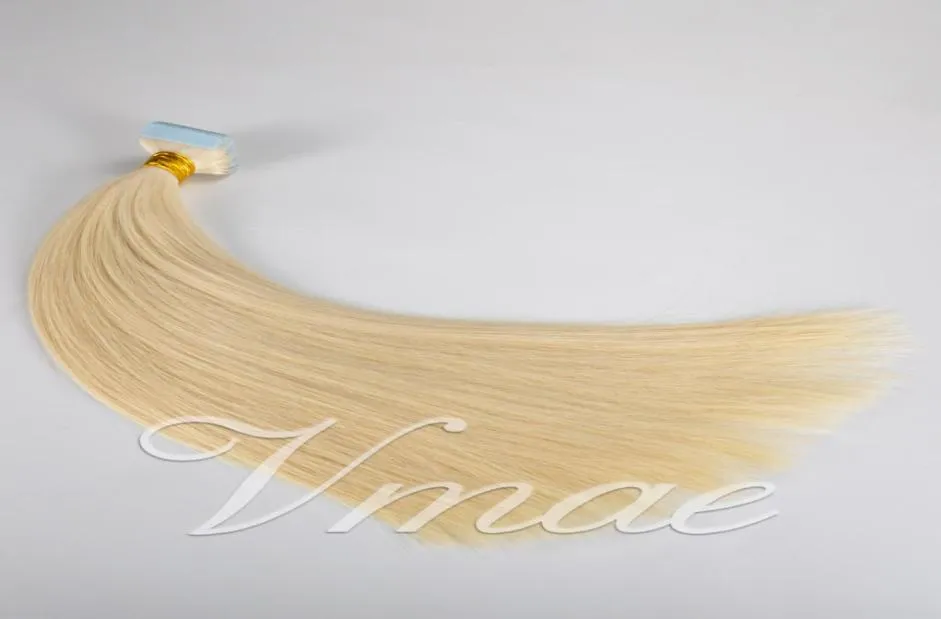 100g Unprocessed Remy Virgin Human Hair Extension Tape In Indian Natural Brown Blonde Double Drawn silk Straight Skin Weft5878336