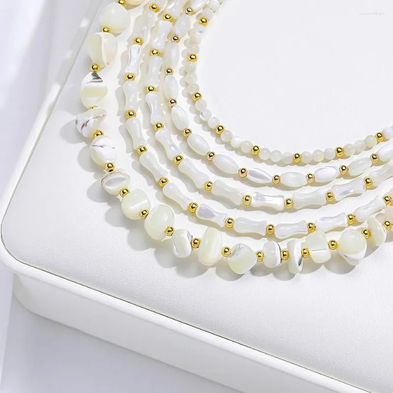Choker Baroque Natural Sea Shell Bead Necklace For Women Jewelry On The Neck Party Luxury Gift Gold Color