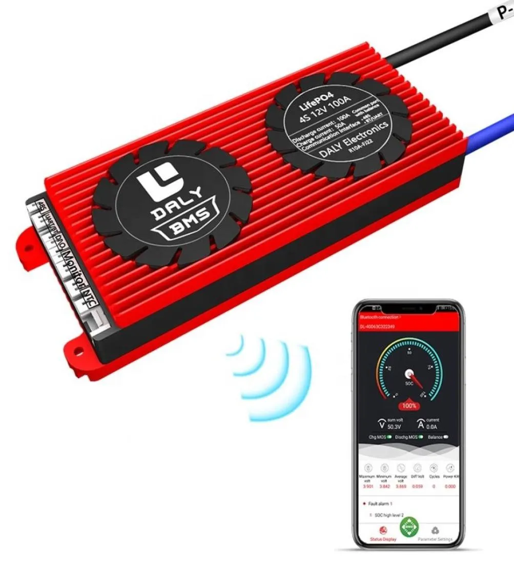 Daly smart BMS-beschermers 4S 12V Bluetooth 30A 40A 60A 80A 100A 150A 200A 250A lifepo4 smart intelligent batterijbeheersysteem1217600