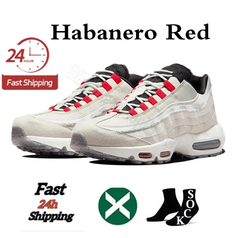 Air max 95 deals habanero red on feet