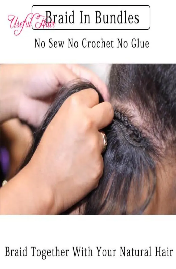 ブラジルのバージンヘアは閉鎖ボディーウェーブヘアブレードバンドルでブラジルの縫い、黒人女性Marley High4784057の髪の拡張機能