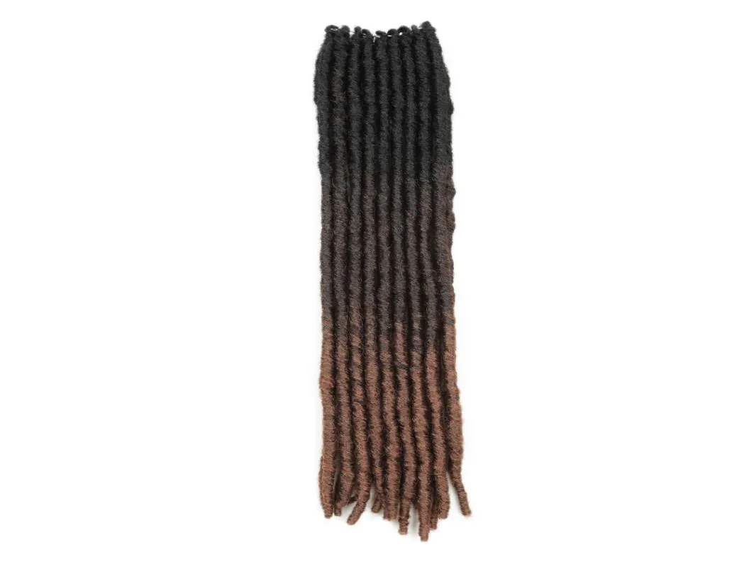 18quot Synthétique Faux Locs Tressage Extensions de Cheveux Ombre Dreadlocks Crochet Tresses Droite Déesse Locs Cheveux Golden Beauty3768211