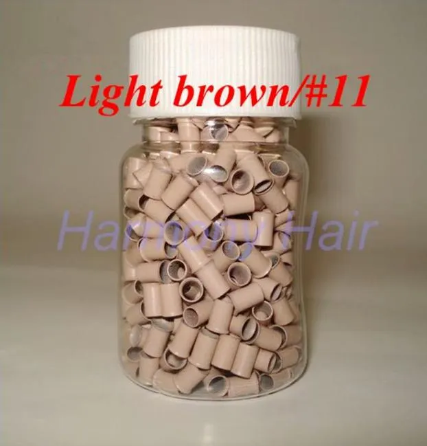 1000pcsbottle 30mmx26mmx6mm Micro copper Rings LinksBeads For Hair Extensions tools 8 colors2259643