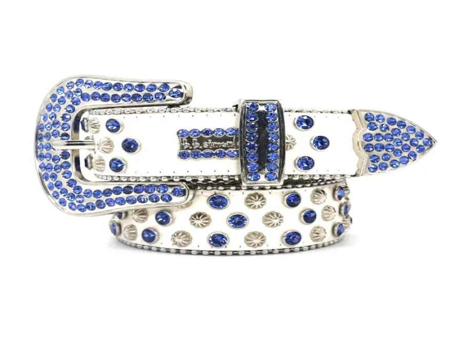 Cintura da uomo con strass designer cintura simon per uomo donna cinture con diamanti lucidi bianco lusso con perline teschio in pelle di serpente fatta a mano perso5038536