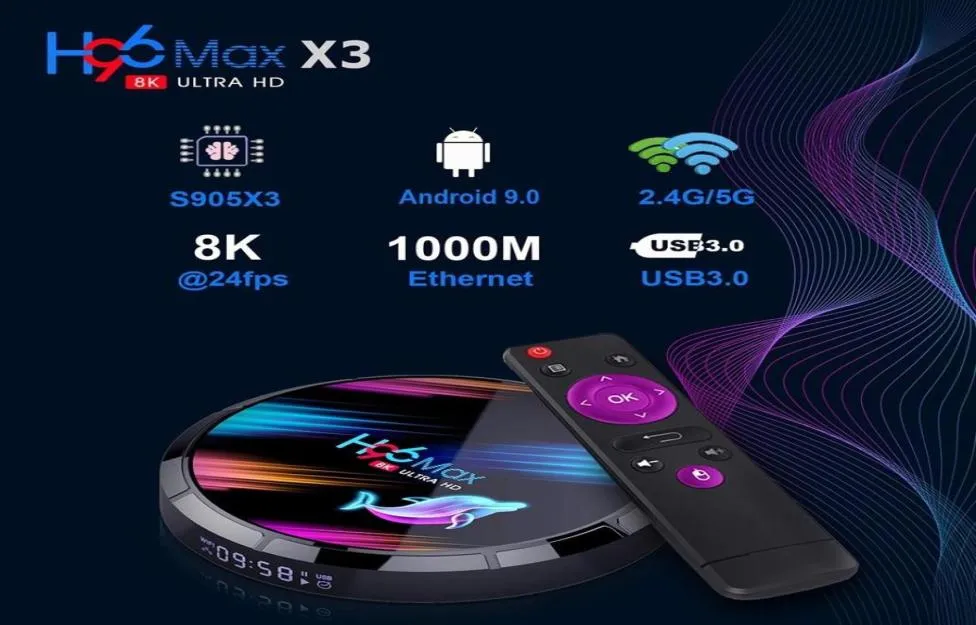 H96 Max X3 Android TV Box Android 90 32G 64G 128G 8K 24G5G WiFi BT40 SET TOP BOX7727367