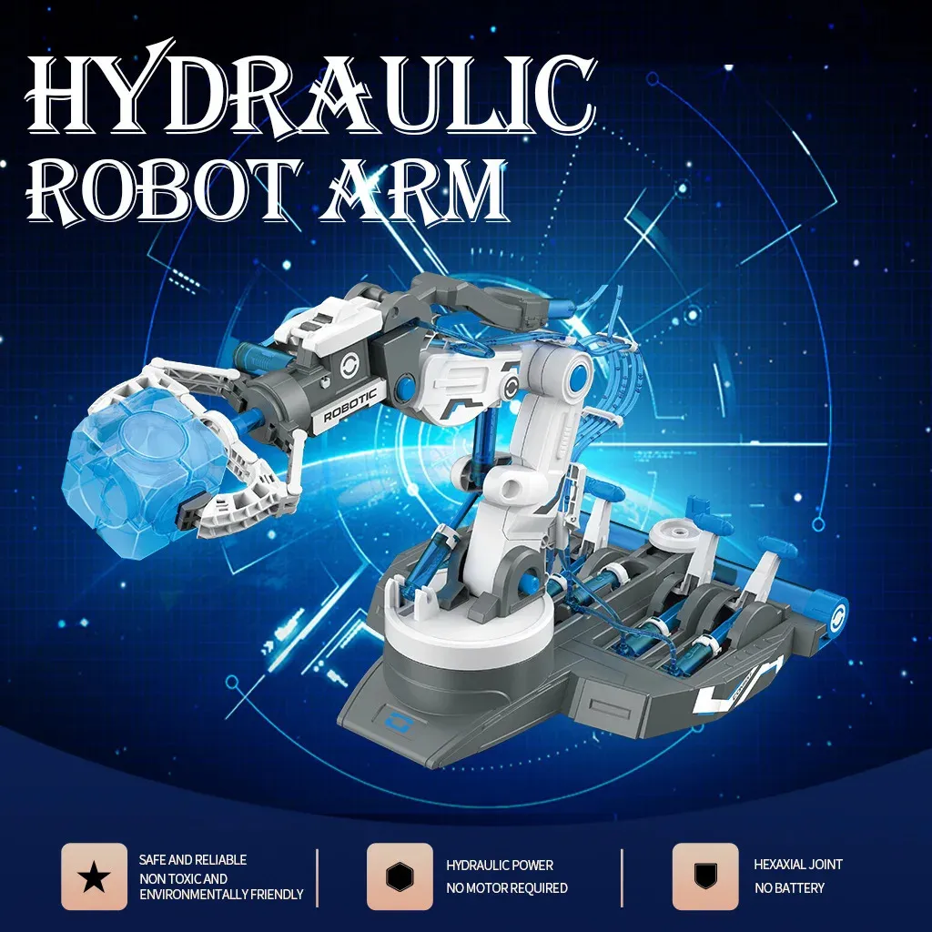 DIY montajlı robot kolu çocuk oyuncak bilimi deney teknolojisi oyunları model kiti kök eğitim oyuncakları çocuk hediyesi yenilik 240102