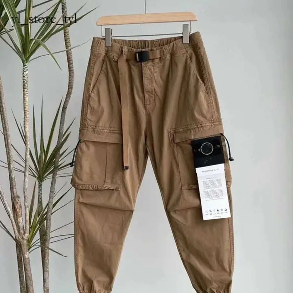 Stones Island 2023 Hoge versie Stones Island broek badge lente zomer nieuwe riem steen broek leggings cargo broek high street casual cp 2208