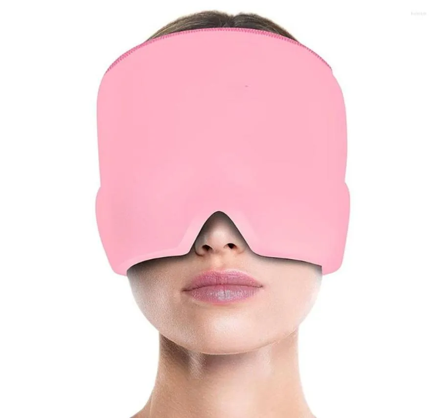 Bérets en Gel pour soulager la Migraine, chapeau de thérapie par le froid, confortable et extensible, masque pour les yeux gonflés, 9806275