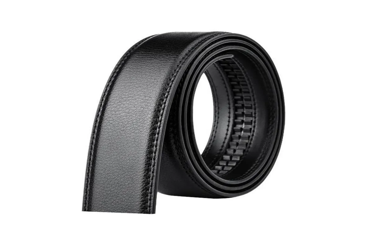 Ceintures de luxe 35cm hommes ceinture en cuir sans boucle large Durable sans sangle automatique résistant à l'usure lisse Business4224352