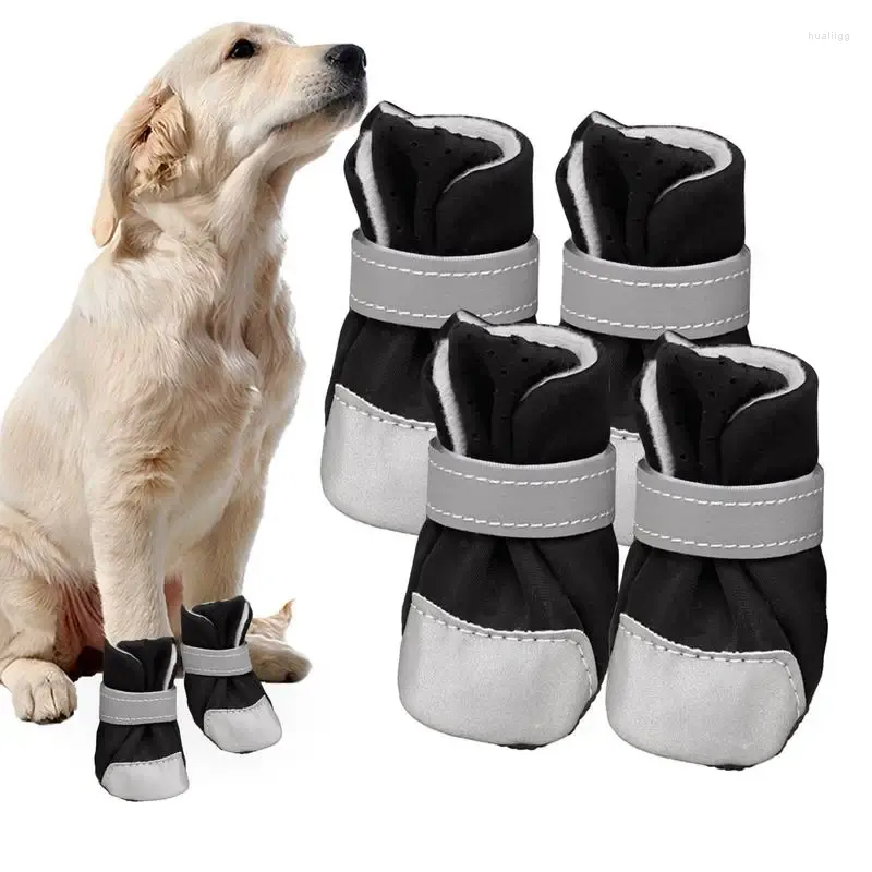 Köpek giyim köpek yavrusu Boots 4pcs Kış için Koruyucular Karlı Günü Hafif Anti-Slip Köpekler ve Koruyucu Ayarlanabilir Sıkışma