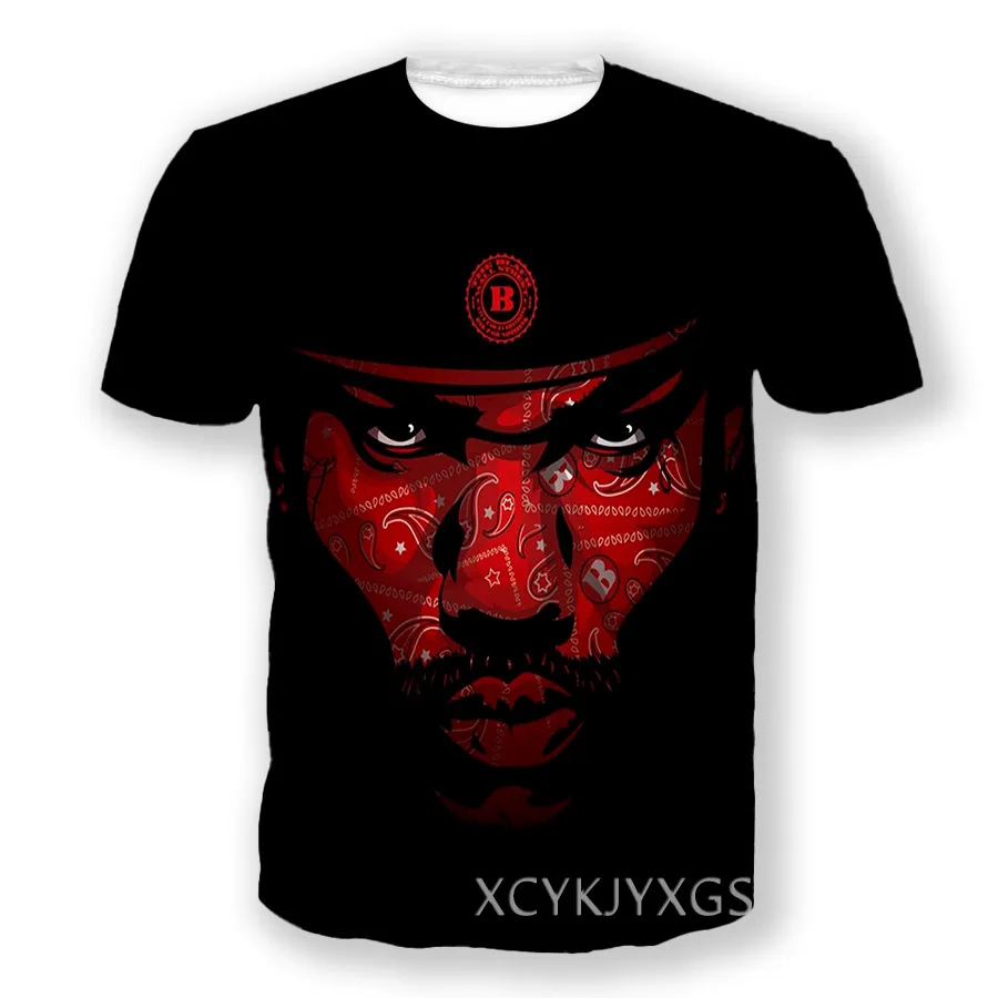 Hip Hop Sportwear Punk Casual Autumn Men Cool Print Avatar Blood Gang Bandana 3D T-shirt 004