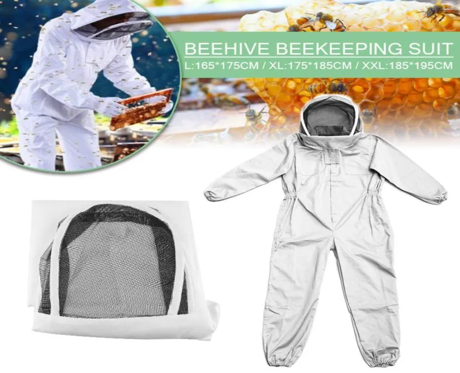 Hela kroppsborttagande kläder Professionella biodlare Bee Protection Safy Veil Hat Dress All Equipment 2206021883109