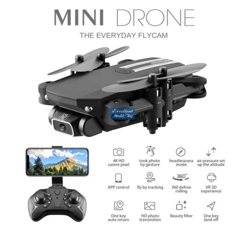LSRC 4K HD WIFI FPV Opvouwbare mini-drone Speelgoed Take Po by Gesture Traject Vlucht Schoonheidsfilter Hoogte Houden 360 ° Flip 39492108