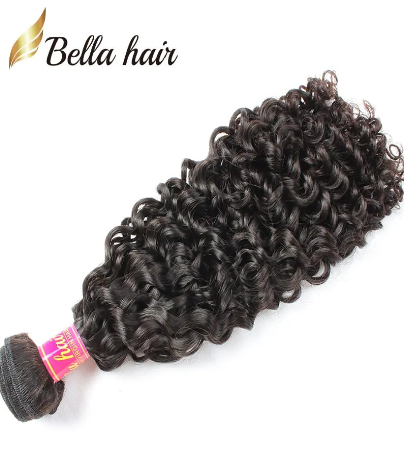 Bellahair Brazilian Bundle Curly Weaseves Human Virgin Hair Bundles Double Weft 12 30フルヘアエンドワイト拡張自然色5746906