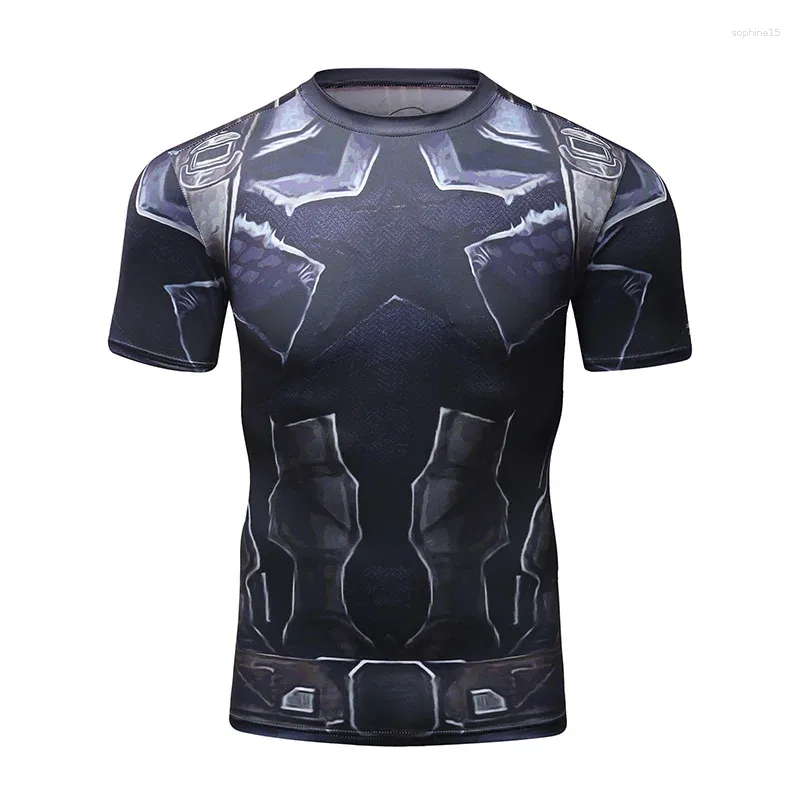 Magliette da uomo Cody Lundin Uomo Camicia a maniche corte a compressione stampata in 3D Abbigliamento da jogging per esercizi Elastico Maschile Bjj Jiu Jitsu Gi Rash Guard