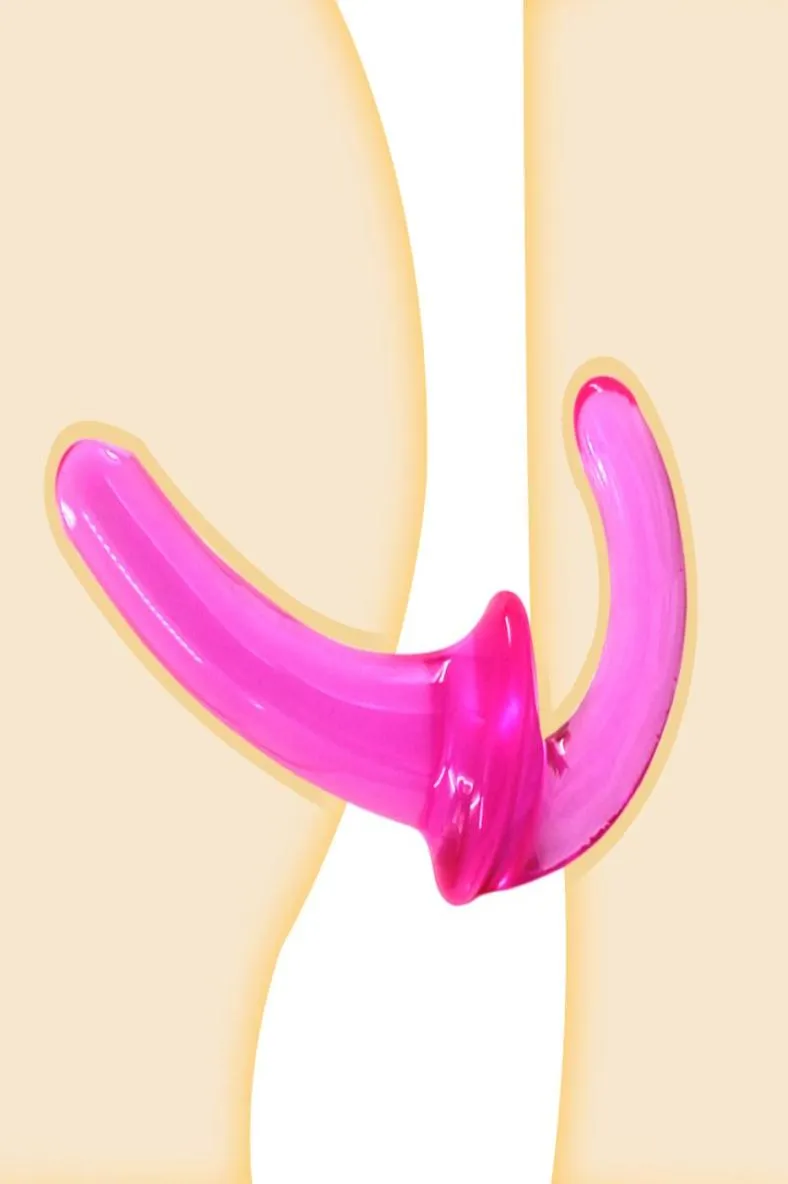 Cristal Vibrador Strapless Dupla Penetração G Spot Anal Vaginal Massagem Estimulador Strapon Erótico brinquedos sexy para Duas Lésbicas3061533