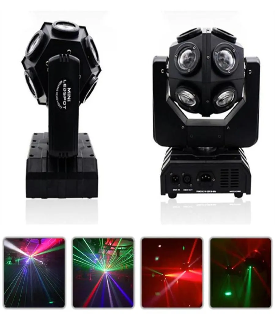 LED RGBW 4 en 1 haz láser estroboscópico movimiento cabeza luz etapa láser proyector DJ discoteca bola fiesta de Navidad Bar Club interior 4563490