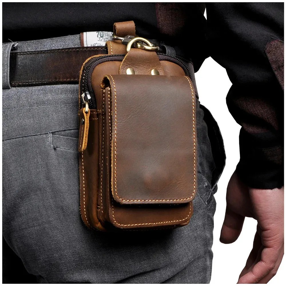 Moda qualidade couro pequena bolsa de verão gancho design cintura pacote saco cigarro caso 6 telefone bolsa cinto saco 1609 231229