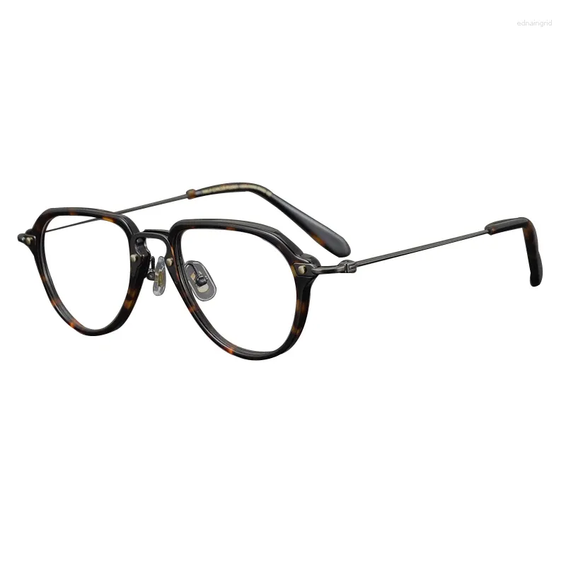 Lunettes de soleil Cadres 2024 Classique Rétro Acétate Hommes et Femmes Designer Cat Eye Optique Myopie Lecture Personnalisé Prescription Lunettes