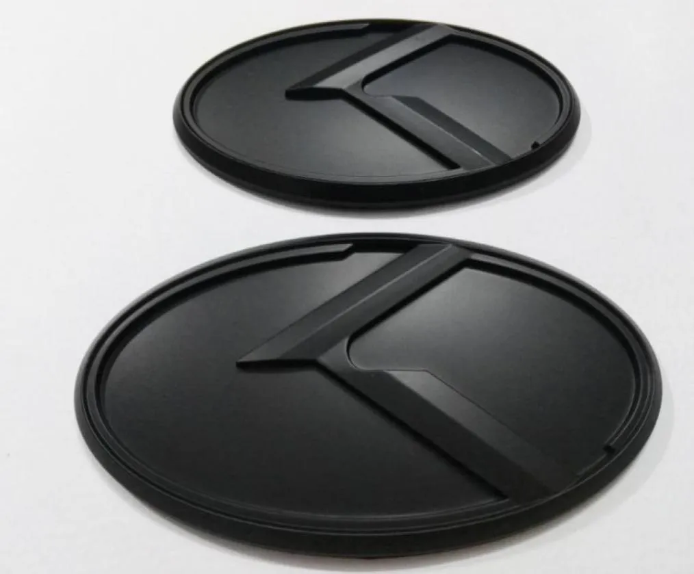 2pcs New 3D black K logo badge emblem sticker fit KIA OPTIMA K5 20112018car emblems3183389