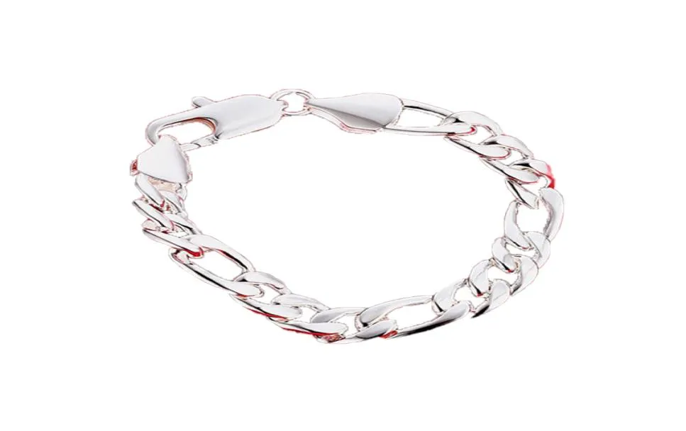 brand new 10M sideways shrimp buckle men039s 925 silver plate charm bracelet 205x10cm DFMWB151sterling silver plated jewel5875336