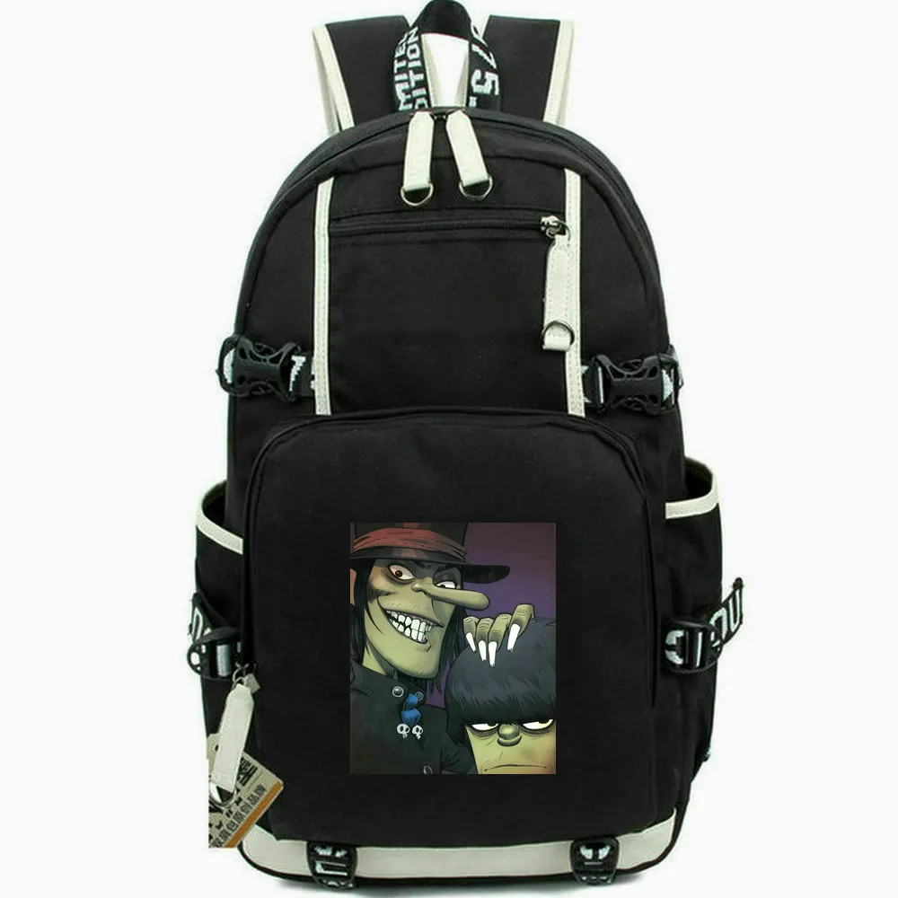 Rise of the Ogre Backpack Gorillaz Daypack Band School Bag Music Print Rucksack Disual Schoolbag Computer Day Pack