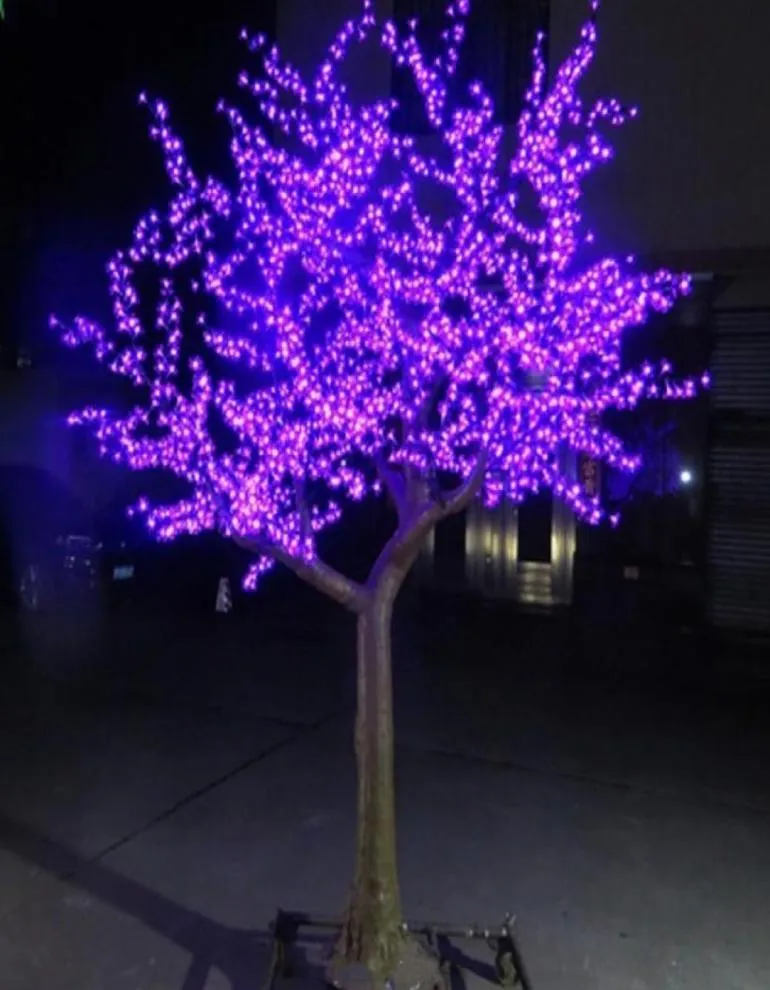 Lampada da esterno per albero di Natale artificiale con fiori di ciliegio artificiale Lampada da albero di Natale 2304 pezzi LED 98ft30M Altezza 110VAC220VAC Antipioggia Drop5209488