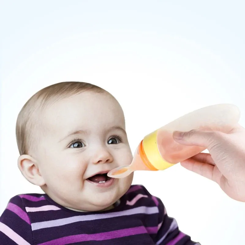 Baby Squeeze Feeding Spoon easy to Feed Squeezer Spoon Baby Items 240102