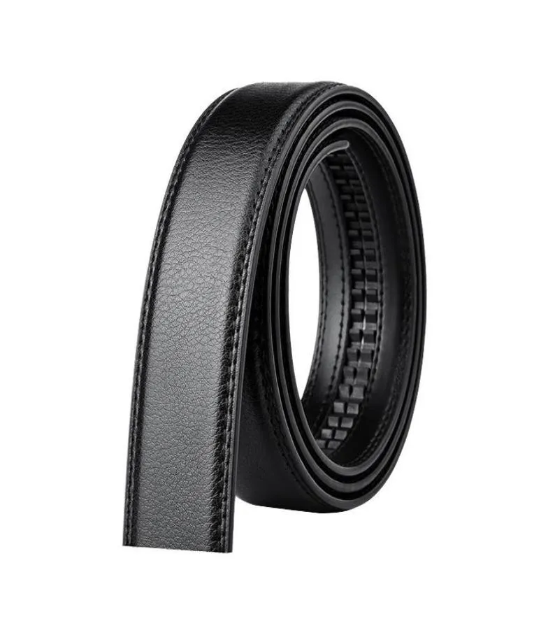 Ceintures de luxe 35cm hommes ceinture en cuir sans boucle large Durable sans sangle automatique résistant à l'usure lisse Business2253789