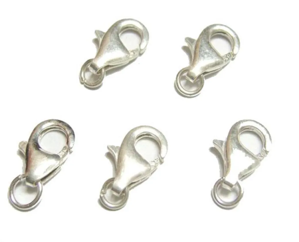 10 stuksslot 925 Sterling Zilver Karabijnsluiting Voor DIY Craft Mode-sieraden Gift W376306050