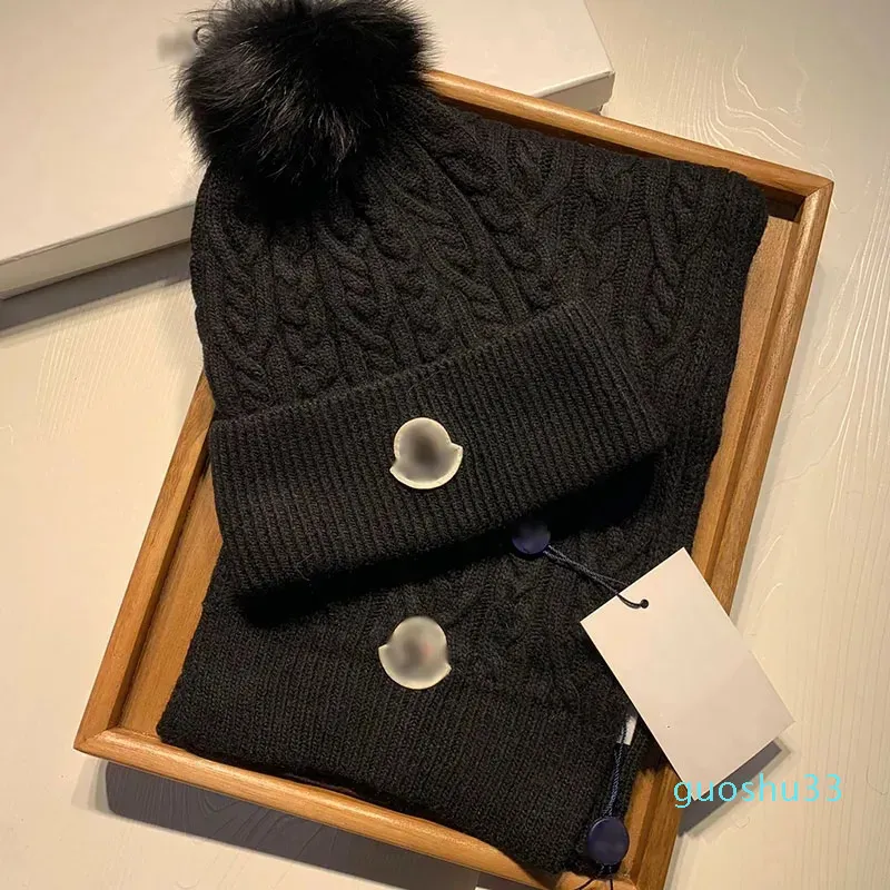Ställer in modeull Trendhatt Scarf Set Luxury Hats Men and Women Fashions Designer Shawl Cashmere Scarfs Handskar Lämpliga för vinter halsdukar