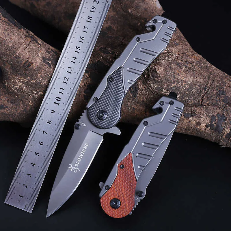 Utomhus hög hårdhet Folding Knife Camping Tactics Multifunktionell överlevnad