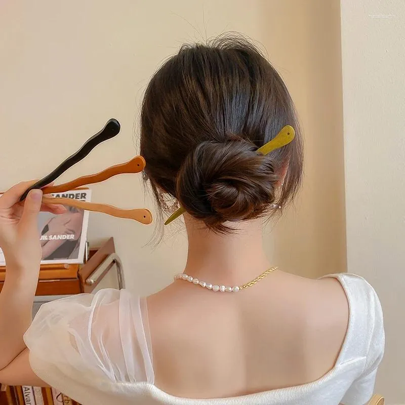 Fermagli per capelli AISHG Bastoncini di legno vintage Donna Spille in legno di sandalo stile cinese Eleganti forcine femminili Accessori per gioielli da sposa