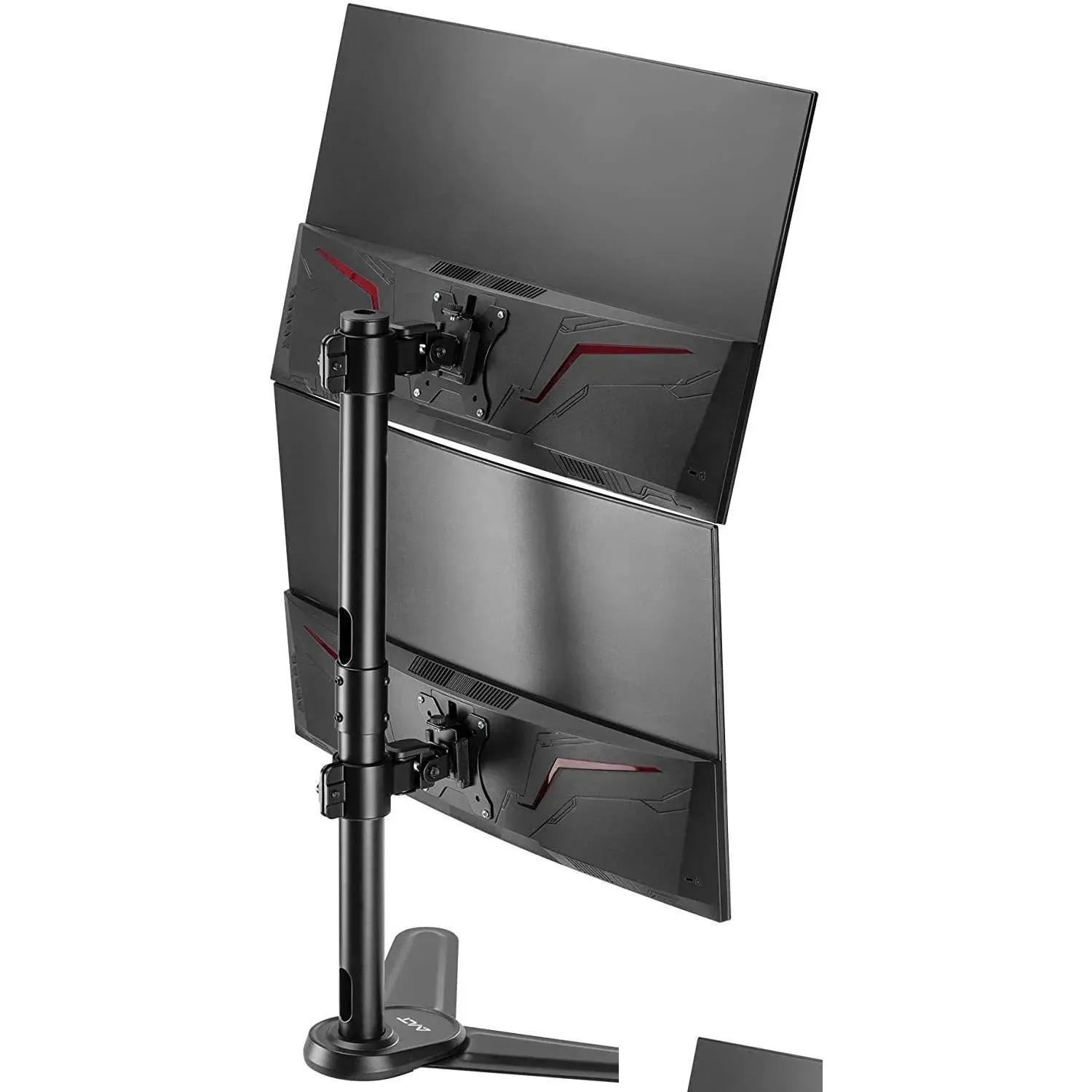 Tablet PC Stands Suporte de montagem para monitor de maré vertical Dois Sns empilhados de 19,8 lb em poste resistente Economize espaço de trabalho com inclinação de altura Finetune Ot3Qx