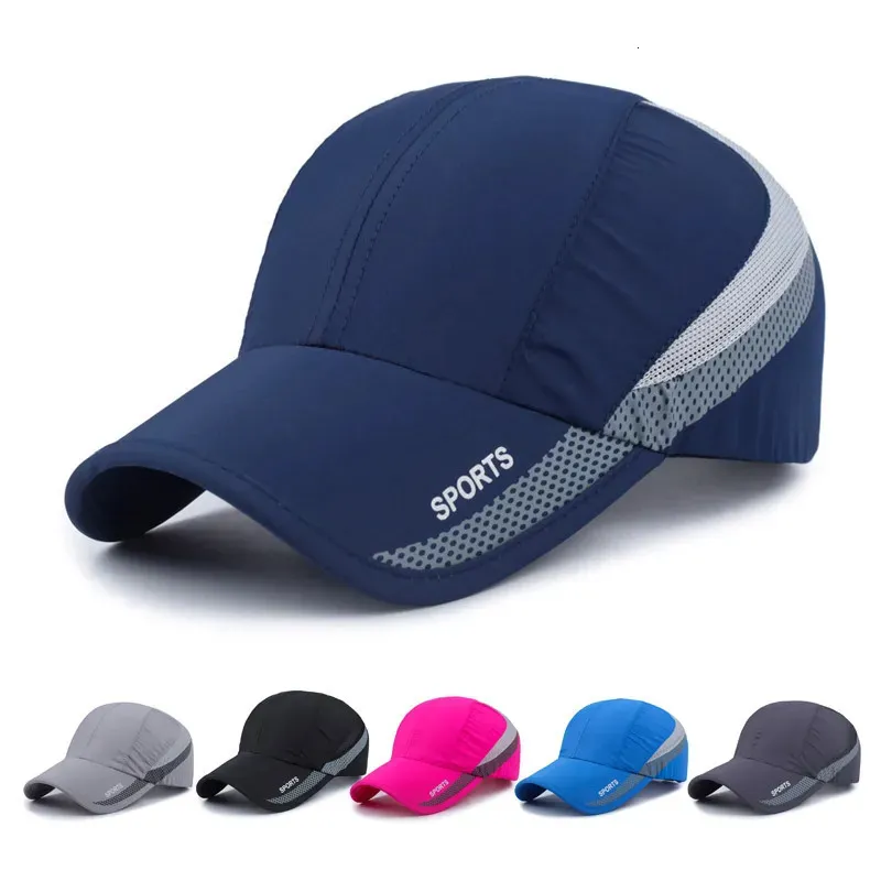 Män kvinnor utomhus sport baseball mesh hatt som kör visir snabbtorkande mössa solskyddsskrubbmössa hattar för kvinnor sportverktyg 231229