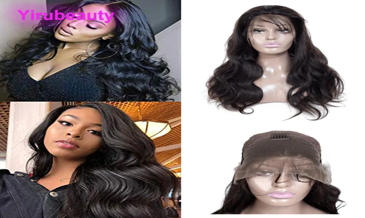 Braizlian Virgin Hair 13x4 koronkowe peruki przednie fala ciała z dziecięcym włosami naturalny kolor peruka 100 ludzkich włosów 2215014