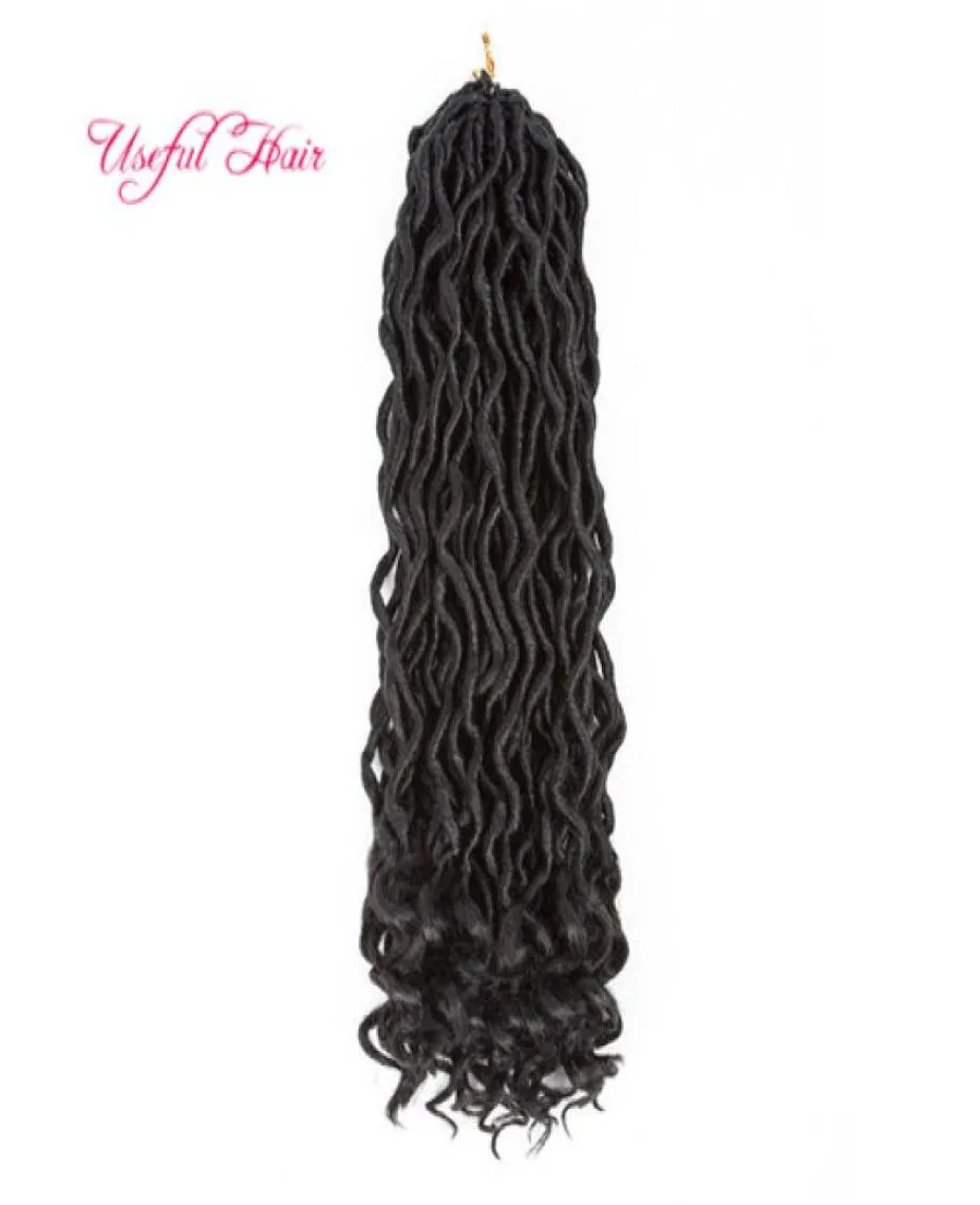 DREADLOCKS estensioni dei capelli treccia Giamaica in fasci 18quot dea locs capelli treccia sintetica capelli trecce all'uncinetto DREADS metà 6893828