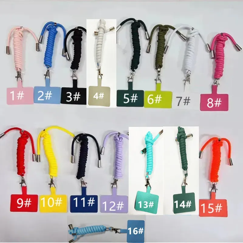 Justerbar crossbody patch telefon lanyards mobiltelefonband lanyard nylon mjuk rep mobiltelefon charm hängande sladd tillbaka klistermärke 12 ll