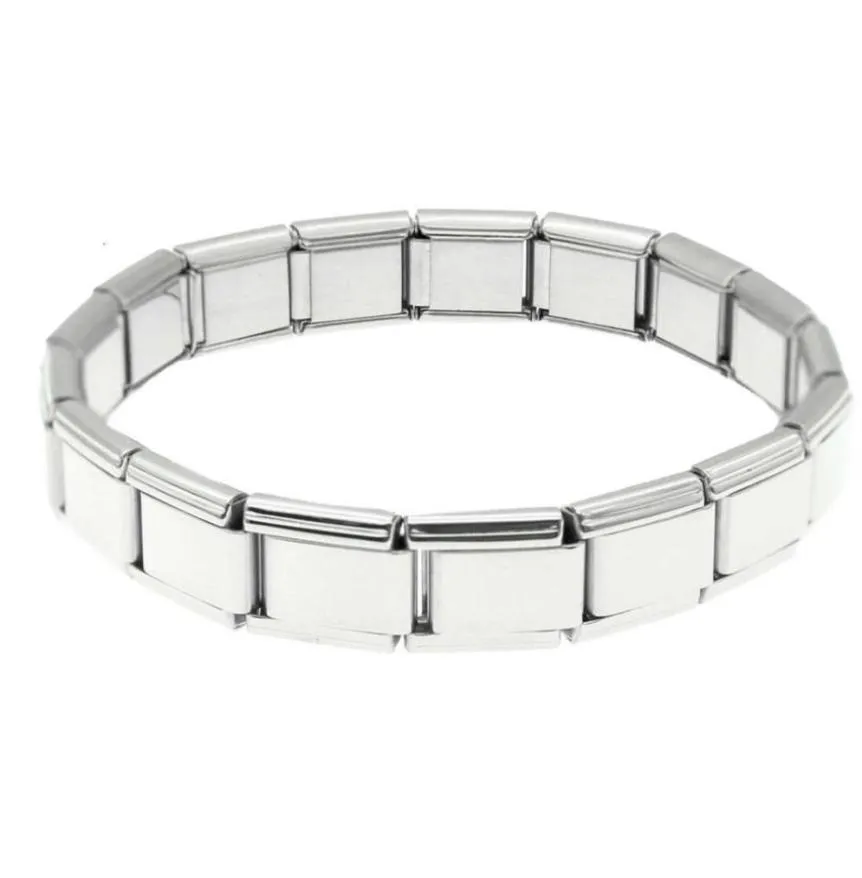 Bracelets modulaires en acier inoxydable à maillons italiens, 18 pièces, maillons à breloques italiens, 19159129206