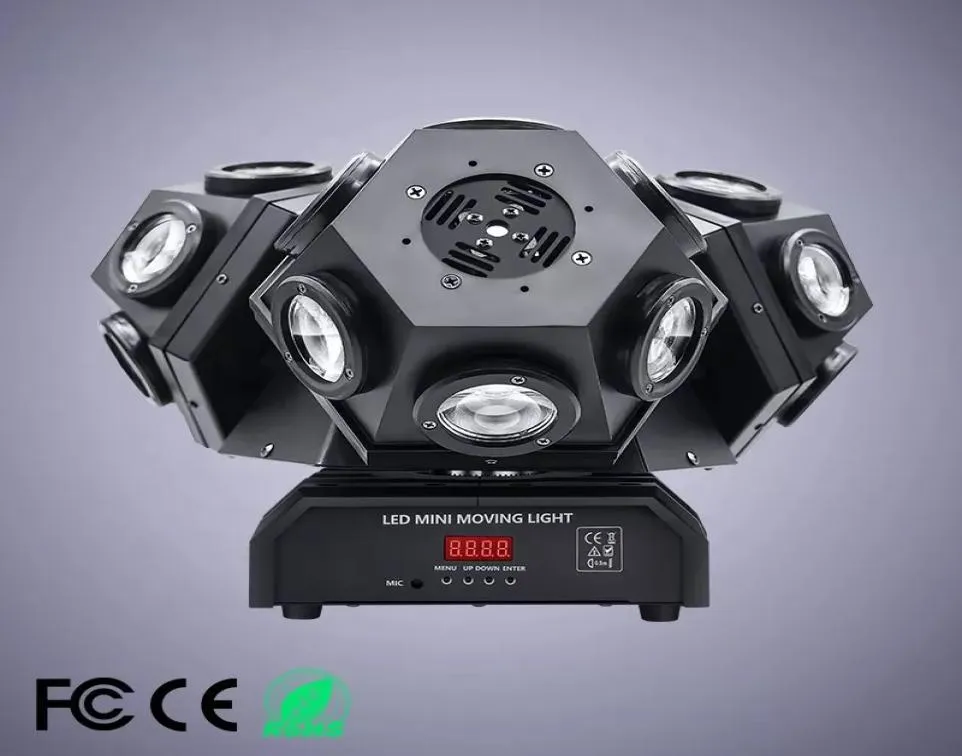 新しい移動ヘッドライトステージ照明機器パーティー18x10W 3ヘッドRGBレーザーLEDディスコライト1921032