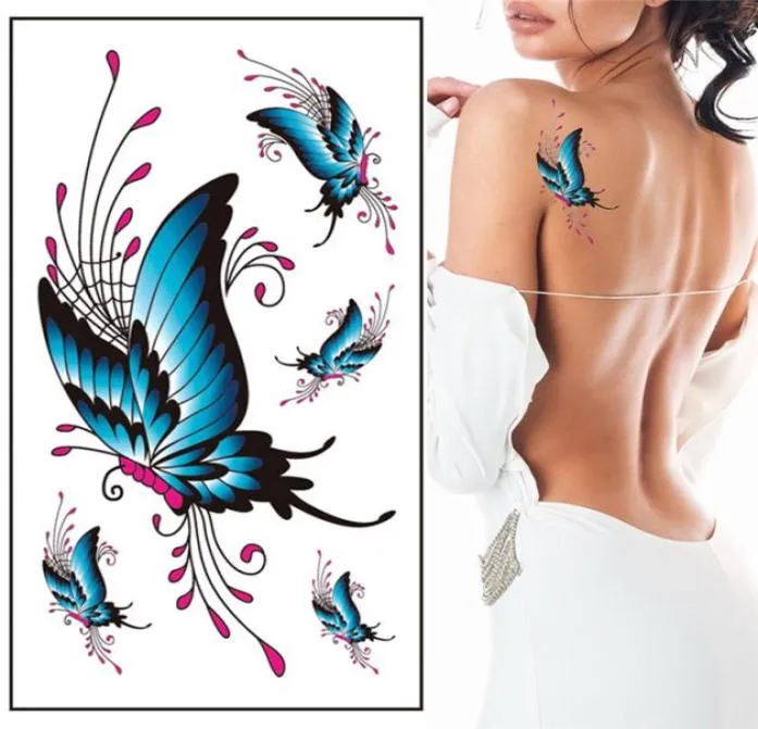 2019 Tijdelijke Tattoo Sticker Waterproo NIEUWE Women039s 3D f Body Art Decals Sticker Fake tatoo Art Taty Vlinder Tattoo9817123