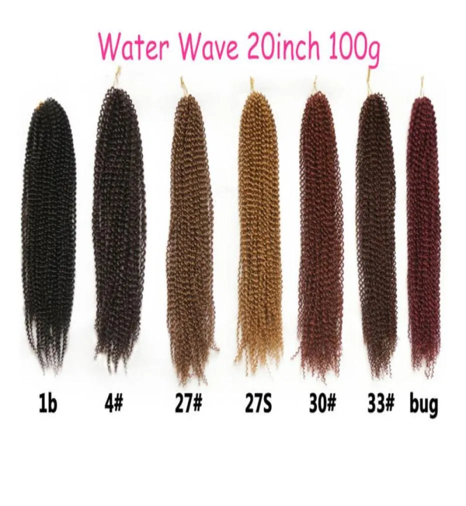 Mothers039 Day extensions de cheveux de tresse de vague d'eau 20 pouces extensions de cheveux de crochet synthétiques cheveux de tressage synthétique marley f3341302