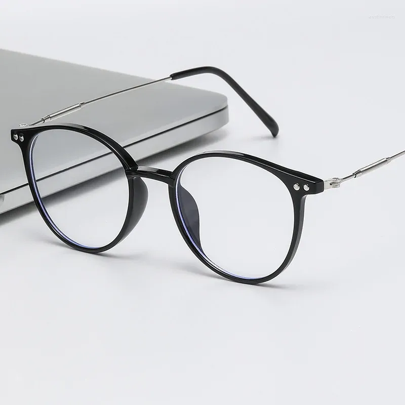 Moda yuvarlak Mavi Hafif Gözlükler Güneş Gözlüğü Kadın Erkekler 2024 Yüksek Kaliteli Ürün Metal Çerçeve Retro Bilgisayar