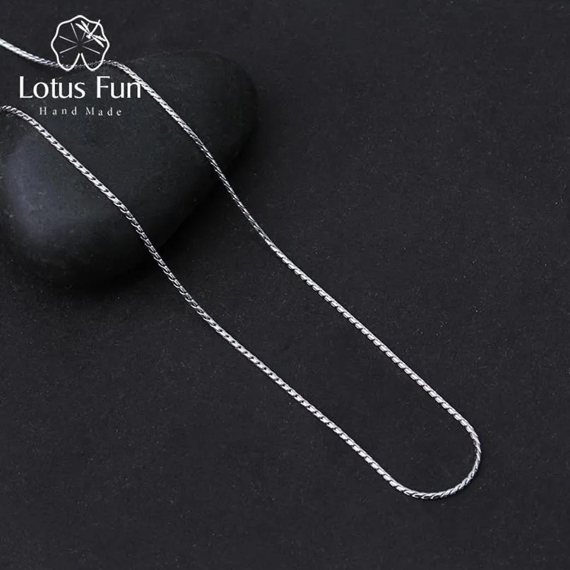 Lotus Fun Real 925 Sterling Silver Necklace Fine Jewelry Creative High Quality Classic Design Chain for Women Acessorio Collier213p